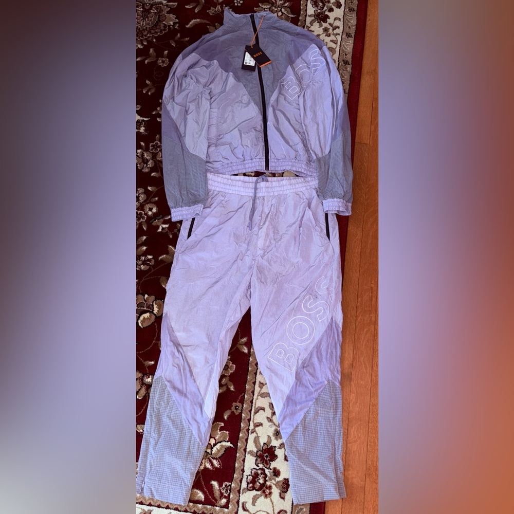 Boss Purple Sweatpants Relaxed Fit Joggers